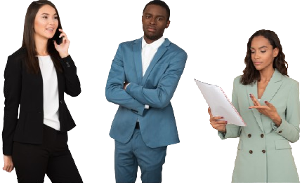 Três pessoas conversando